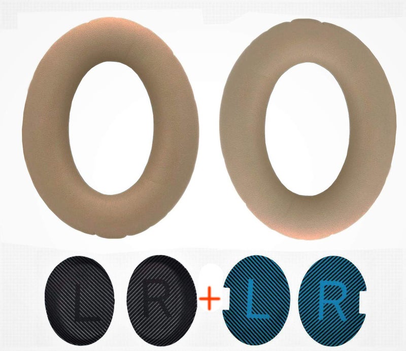 Luckvan Replacement Ear Pads for Bose Headphone Ear Cups for QuietComfort 15 25 35 QC2 Bose QC15 QC25 QC35,QC35II AE2,AE2i, AE2w, SoundTrue, SoundLink(Around-Ear) Headphones (Apricot) - Image 5